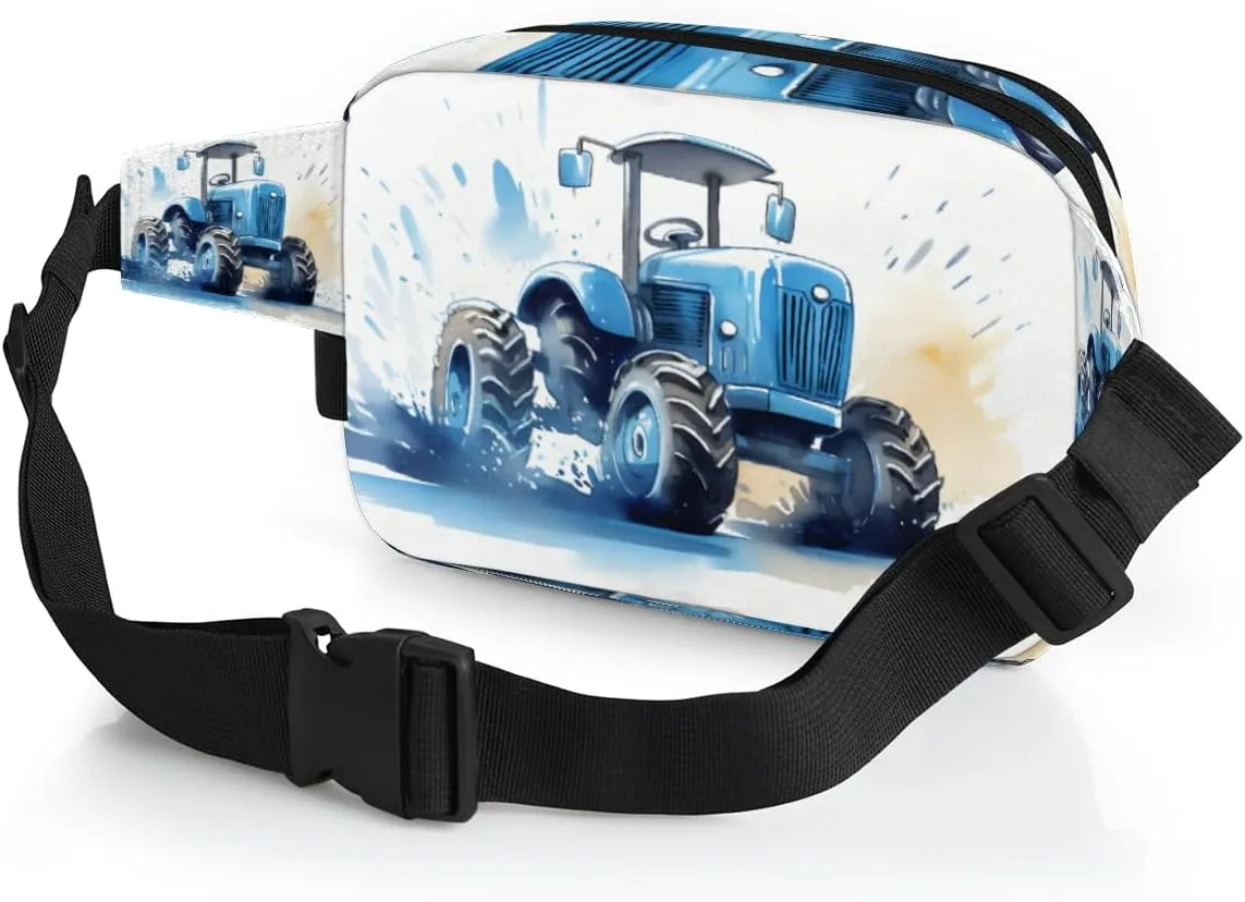 Cartoon Truck Car Fanny Pack for Men Women Crossbody Waist Bag Sport Belt Bag with Multi Pockets for Travel Hiking Jogging Running