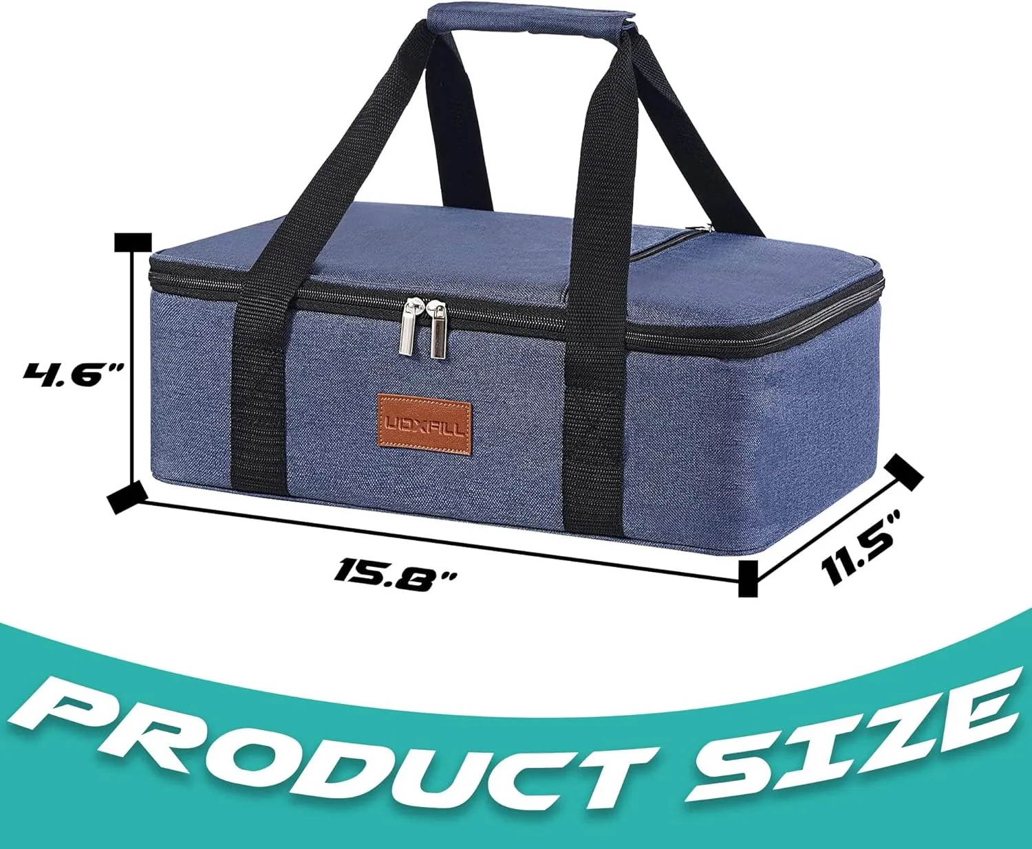 Casserole Carrier with Cooler,Lunch Bag Insulated Thermal Casserole Carrier for Hot or Cold Food,Tote Bag for Potluck Cookouts Parties Picnic, Lasagna Lugger,Fits 9"x13"