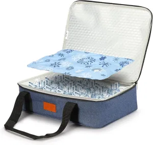 Casserole Carrier with Cooler,Lunch Bag Insulated Thermal Casserole Carrier for Hot or Cold Food,Tote Bag for Potluck Cookouts Parties Picnic, Lasagna Lugger,Fits 9"x13"