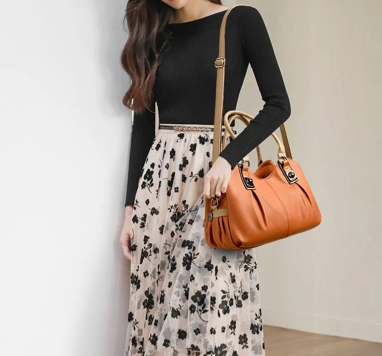 Casual Leather Tote Bag