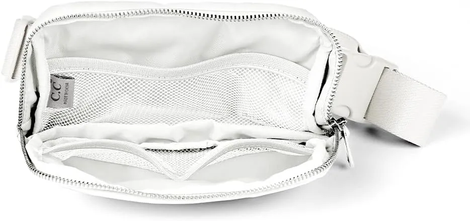 C.C Women's Fanny Pack Crossbody Belt Bag - Waist Pack with Adjustable Strap - Camo White (BG-4254)