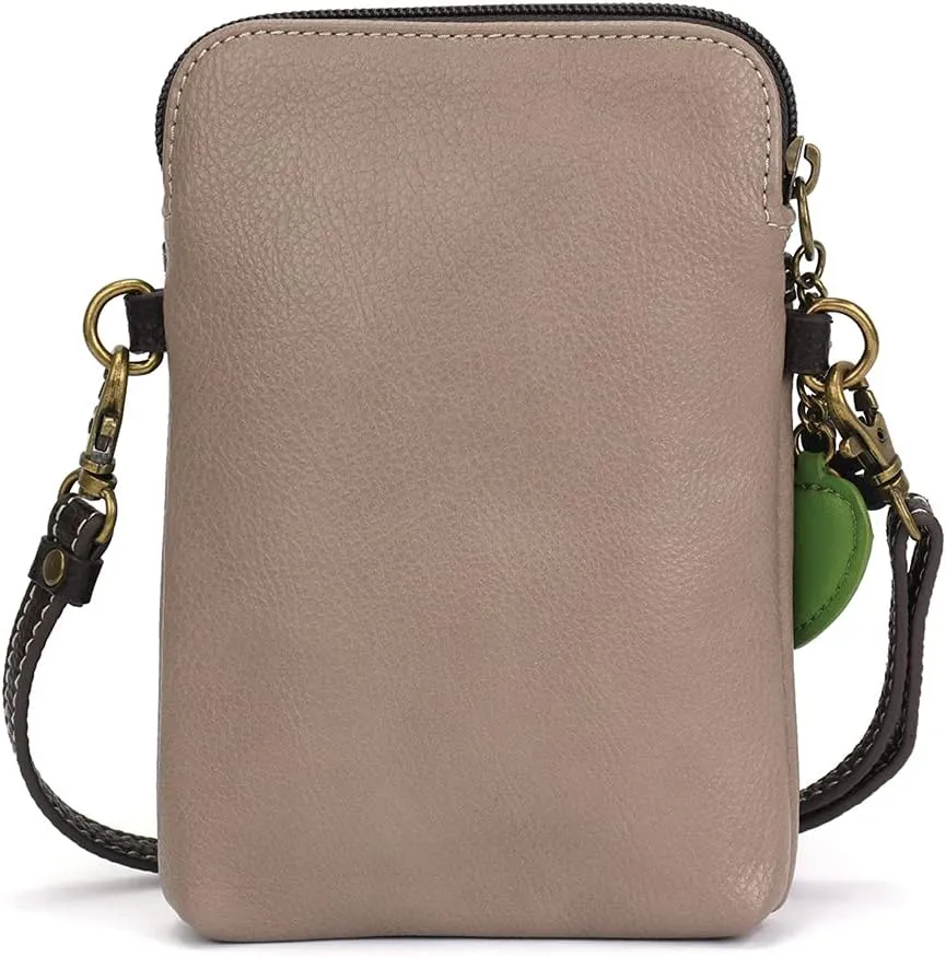 CHALA Cell Phone Crossbody Purse-Women PU Leather/Canvas Multicolor Handbag with Adjustable Strap