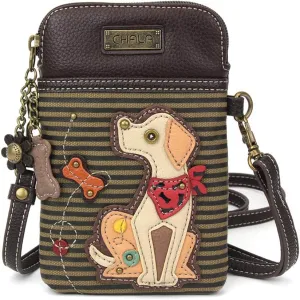 CHALA Cell Phone Crossbody Purse-Women PU Leather/Canvas Multicolor Handbag with Adjustable Strap