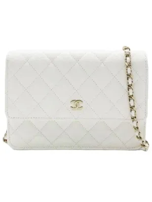Chanel Protected Cross White Logo Leather Verified transactions Bag CC