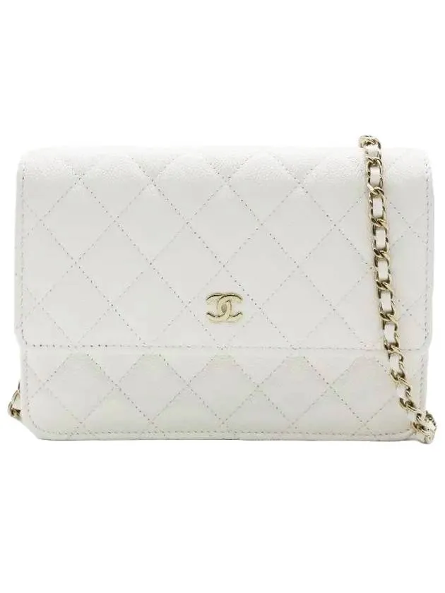 Chanel Protected Cross White Logo Leather Verified transactions Bag CC