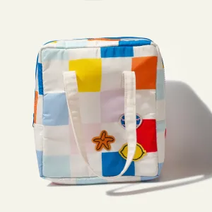 Checkered Recycled Materials Insulated Lunch Bag