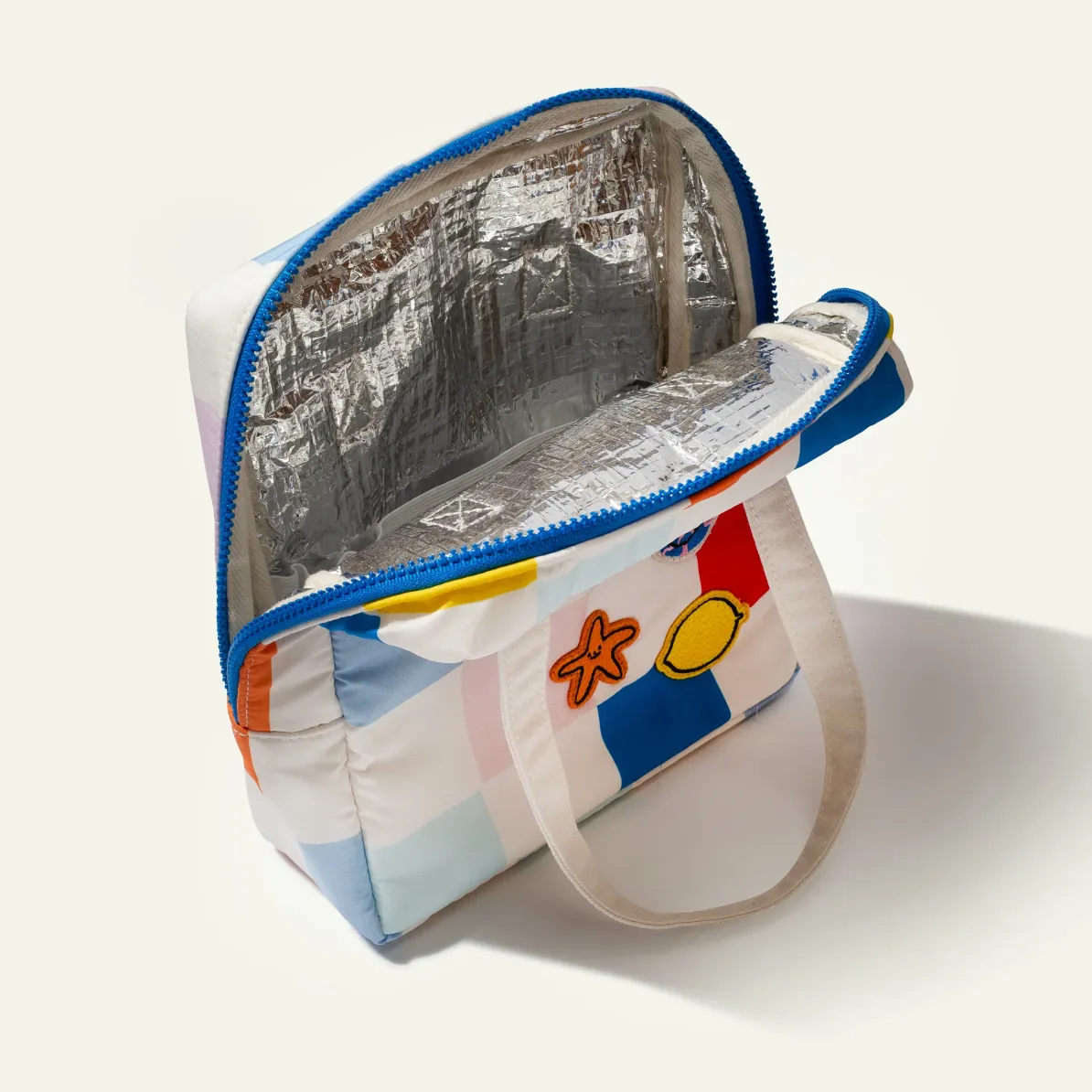 Checkered Recycled Materials Insulated Lunch Bag