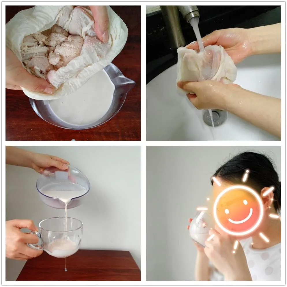 Cheesecloth Bags for Straining,Reusable Cold Brew Coffee Cheese Cloths Strainer,Large Nut Milk Tea Juice Bag,100% Natural Cotton Fine Mesh Filter Bags(Small,4 Pack)