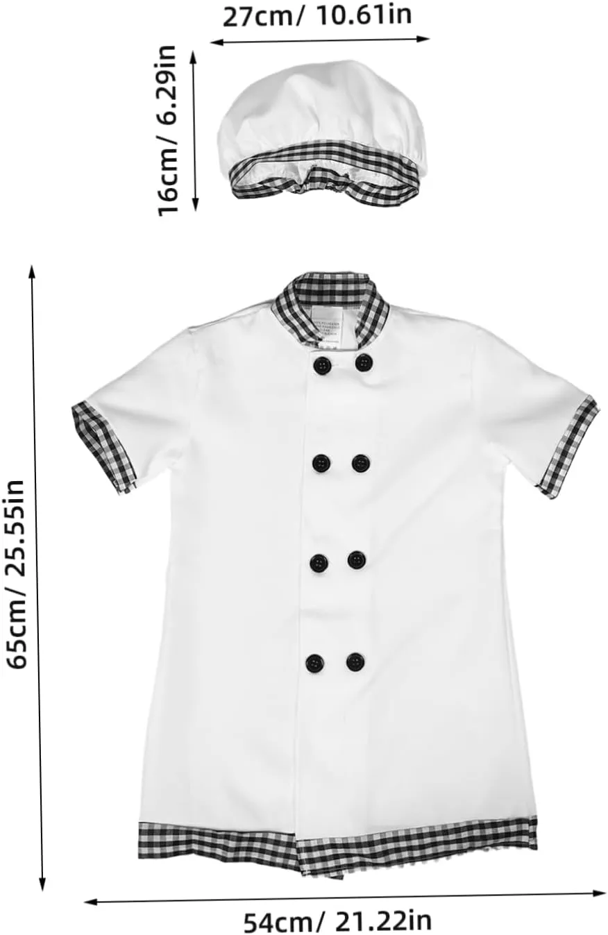 Chef Role Play Costume Authentic Cooking Apron and Hat for Stage Performances Holiday Events and