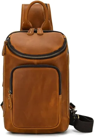 Chest Bag Vintage Shoulder Bag Large Capacity Multi-functional Crossbody Bag