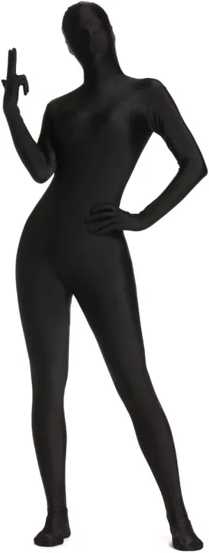 CHIC DIARY Adult Zentai Suit Full Body Suit Black Spandex Stretch Unisex Tights Costume Cosplay Halloween