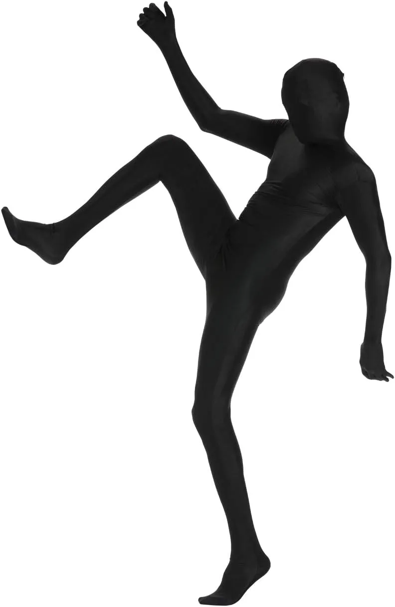 CHIC DIARY Adult Zentai Suit Full Body Suit Black Spandex Stretch Unisex Tights Costume Cosplay Halloween