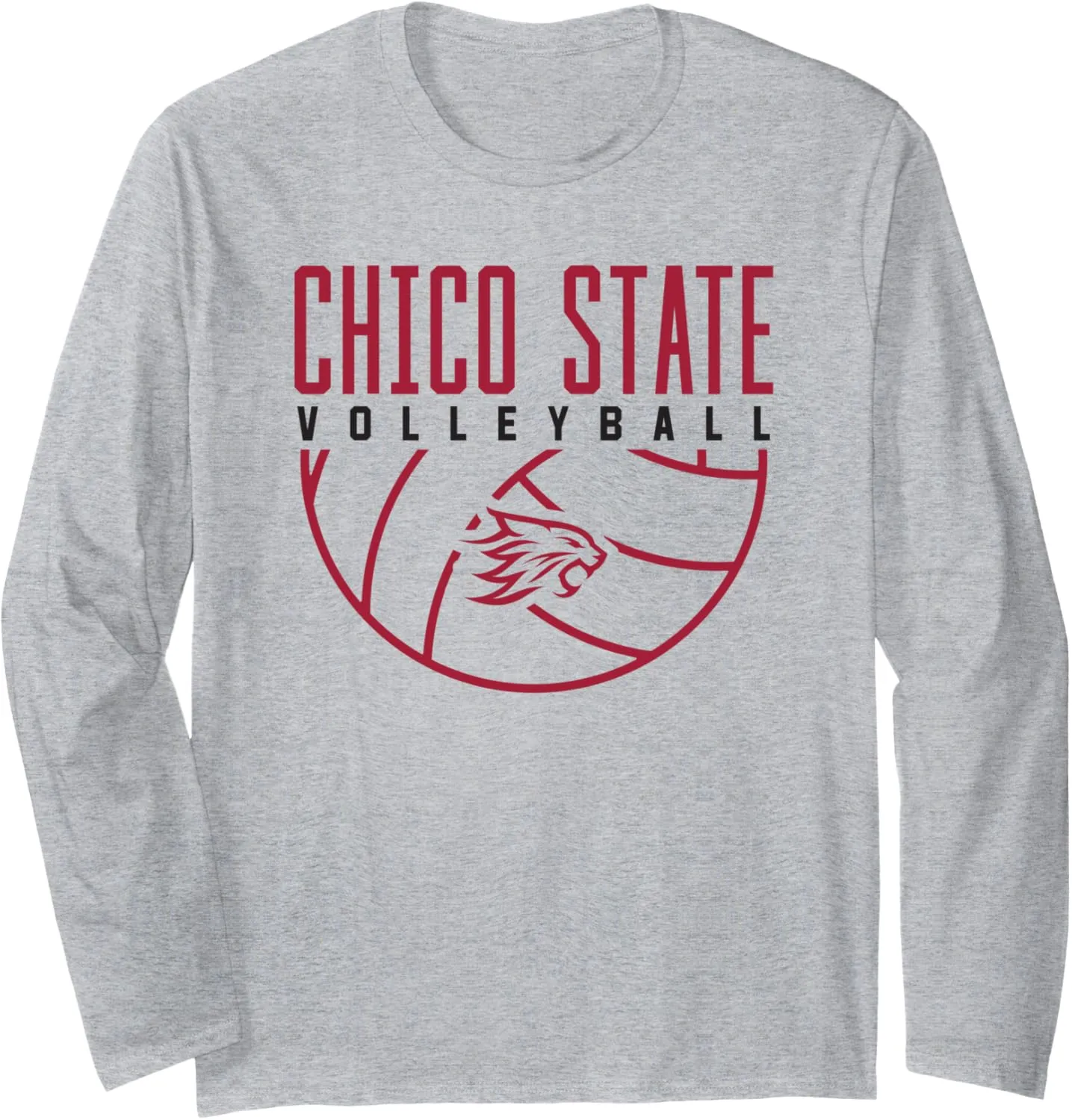 Chico State Wildcats Volleyball Arch Long Sleeve T-Shirt