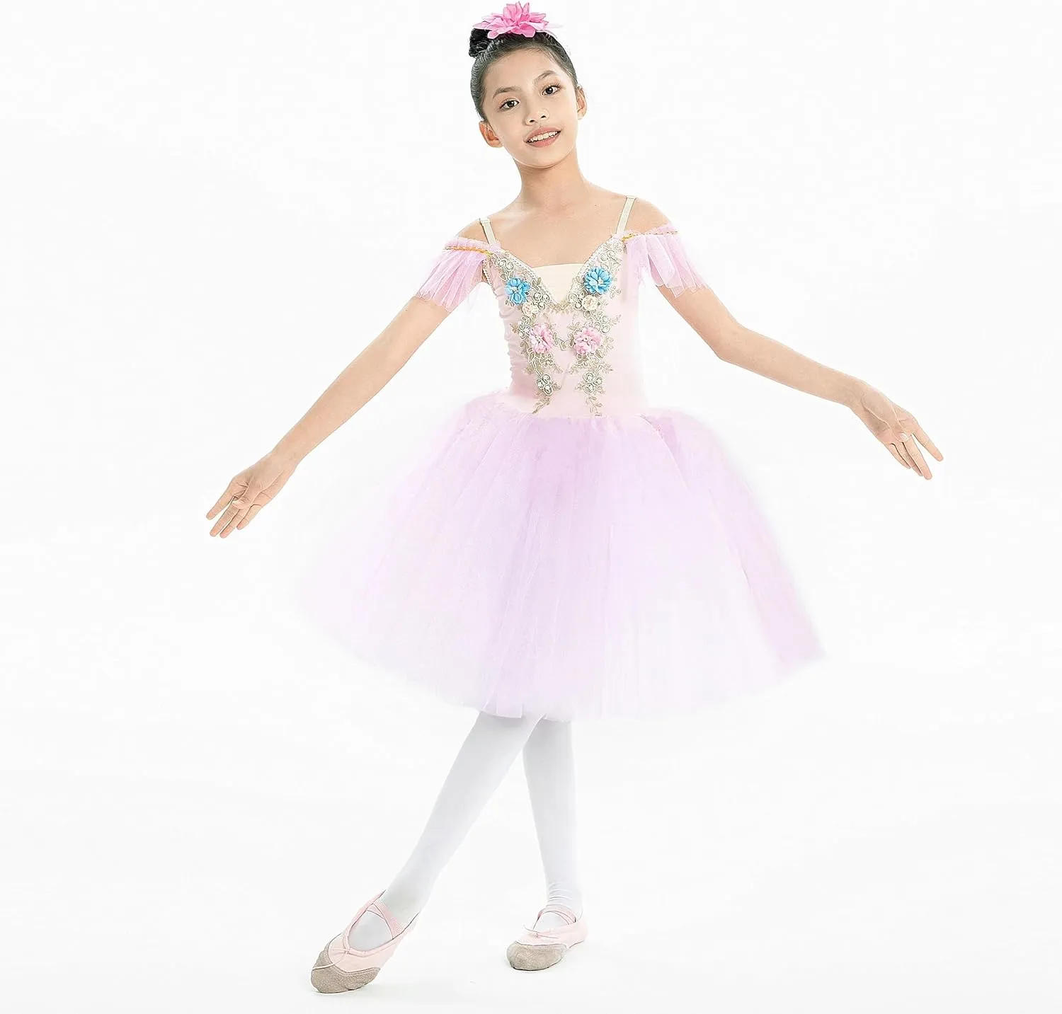 Children's Ballet Skirt, Girls' Dance Dress, Tight Gauze Skirt, Ballet Dancer Costume, Stage Collective Performance Costume