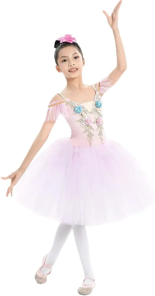 Children's Ballet Skirt, Girls' Dance Dress, Tight Gauze Skirt, Ballet Dancer Costume, Stage Collective Performance Costume