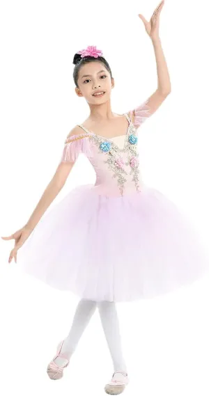 Children's Ballet Skirt, Girls' Dance Dress, Tight Gauze Skirt, Ballet Dancer Costume, Stage Collective Performance Costume