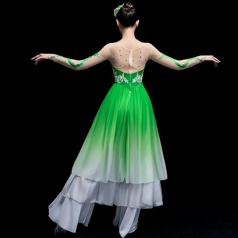 Chinese Folk Dance Costume Classical Dance Costume Female Square Fan Dance Costume Adult Umbrella Dance Yangko Costume Suit