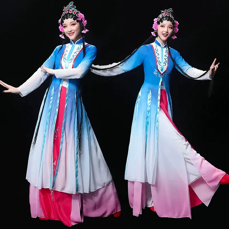 Chinese Folk Dance Costume Opera costume Female Huadan Peking Opera Yueju costume Miss Chinese Classical Dance Costume Suit