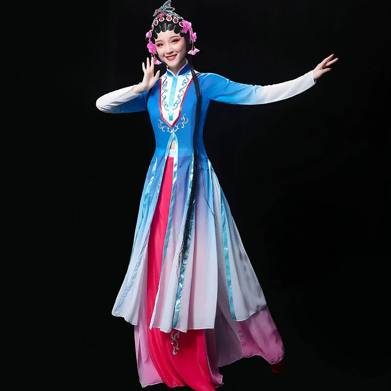 Chinese Folk Dance Costume Opera costume Female Huadan Peking Opera Yueju costume Miss Chinese Classical Dance Costume Suit