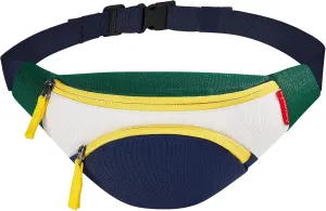 Choco Mocha Kids Fanny Pack Boys Green Toddler Belt Bag 2-4 4-6 Kid Waist Bag Outer for Little Boy age 6-9 8-12 Small Hip Pack Blue