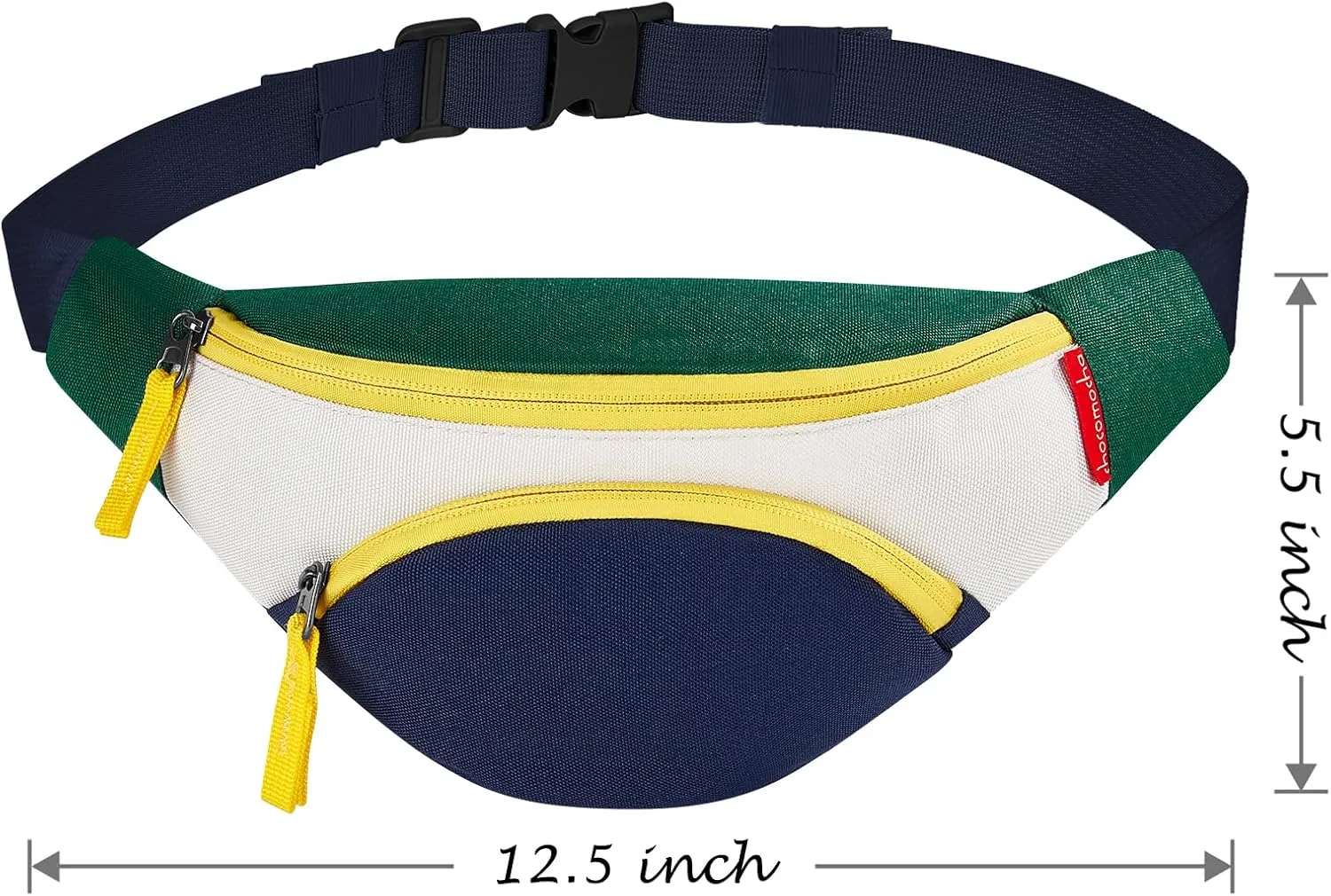 Choco Mocha Kids Fanny Pack Boys Green Toddler Belt Bag 2-4 4-6 Kid Waist Bag Outer for Little Boy age 6-9 8-12 Small Hip Pack Blue