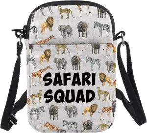 CHOORO Safari Squad Lover Gift Safari Squad Crossbody Bag Safari Journal Small Sling Bag Safari Trip Wild Life Lover Gift