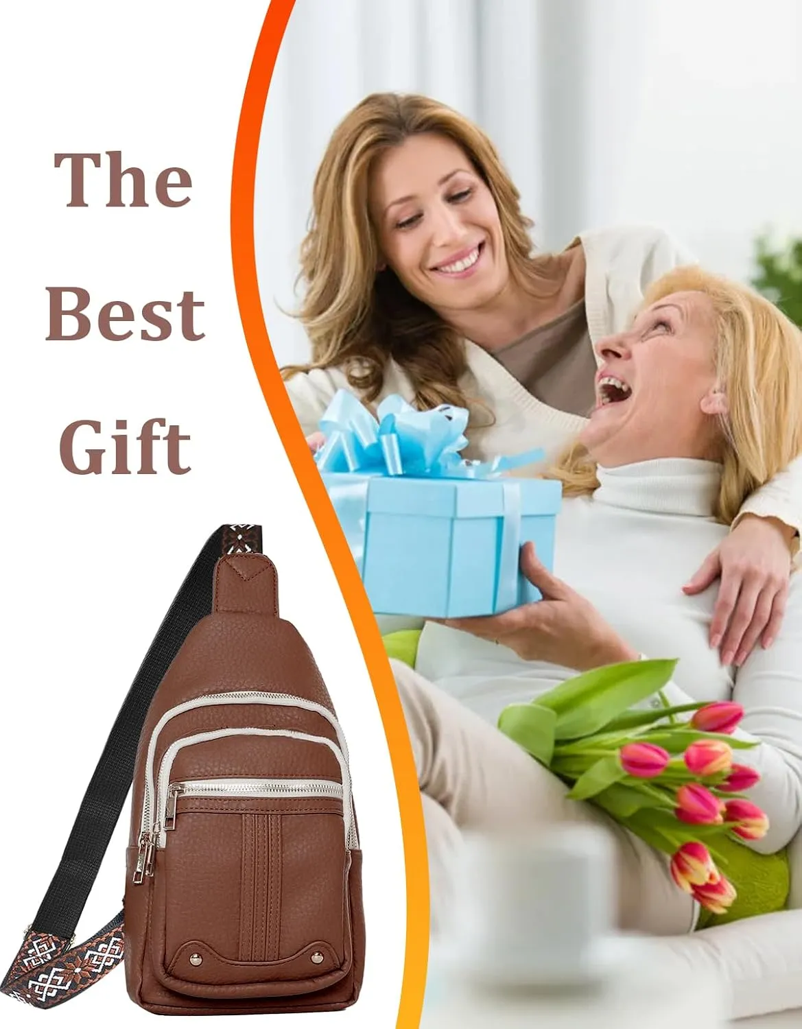Christmas Gifts for Grandma Nana Aunt Teacher Nurse Crossbody Bags Gifts for Women Birthday Family Gifts for Her Small Crossbody Sling Bag Fanny Pack Chest Travel Purse Mothers Day Gift Ideas