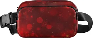 Christmas Red Fancy Fanny Pack for Women Bright Hip Pack Belt Pouch Waterproof Waist Pouches for Men