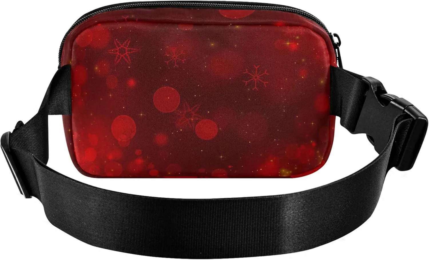 Christmas Red Fancy Fanny Pack for Women Bright Hip Pack Belt Pouch Waterproof Waist Pouches for Men