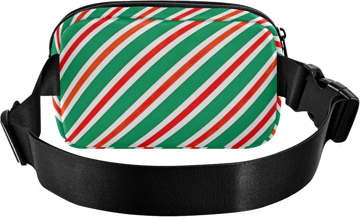 Christmas Red Green Diagonal Fanny Packs Women Waterproof Anti Theft Belt Bag Neon Crossbody Waist Pack