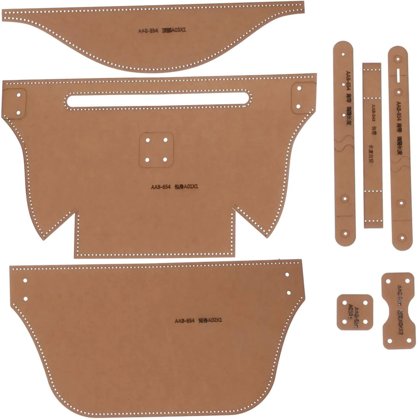 Ciieeo 1Pc Template Handbag DIY Leather Stamping Tools Leather Stencils Leather Wallet Pattern Hand molds Bag Pattern Stencil Keychain molds Leather Tool Work Acrylic Kraft Paper Supplies