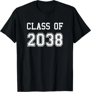 Class Of 2038 Shirt Graduation School Future Graduate T-Shirt