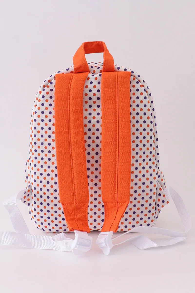 Clemson university embroidery girl schoolbag