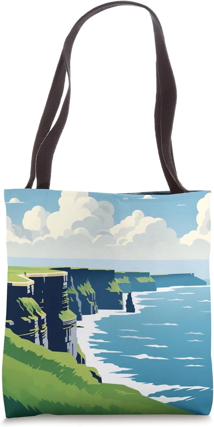 Cliffs Of Moher Ireland Irish St Patrick's Day Galway IE Tote Bag