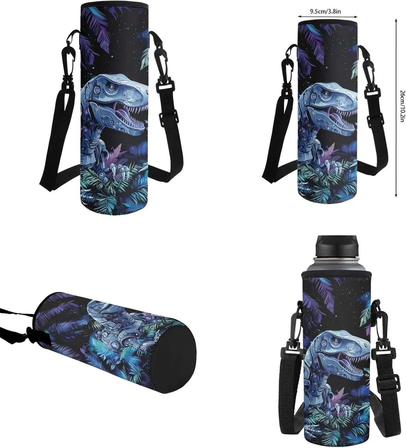 CLOHOMIN Dinosaur School Backpack and Lunch Box Set for Kids 8-9, 4 in 1 Middle School Book Bags for 6th Grade Boys with Lunch Bag Pencil Box Water Bottle Holder Large Student Schoolbag