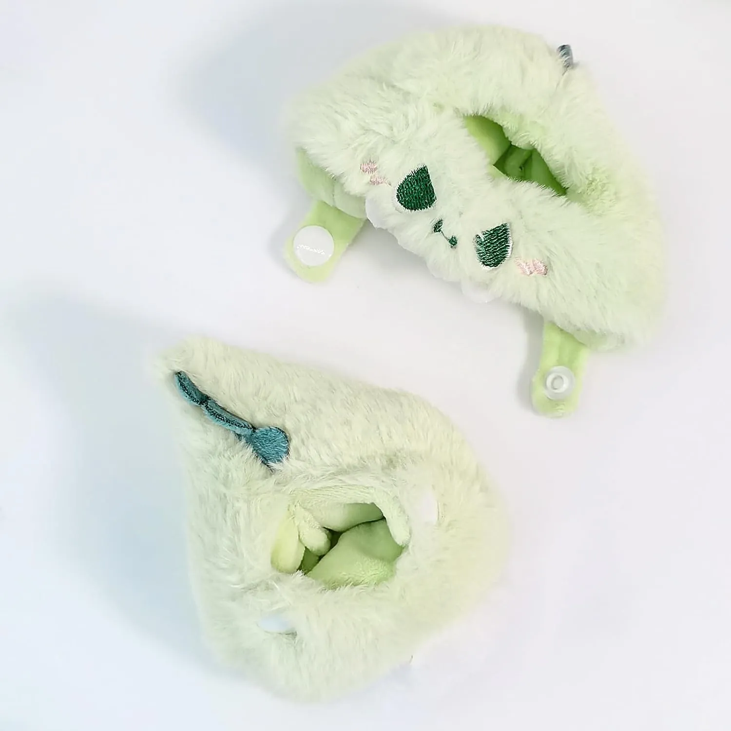 Clothes for 17cm Dolls, Cute Dinosaur Shark Bunny Outfit, Soft Accessories Set, Zip-Up Style (No Doll) Green Dinosaur