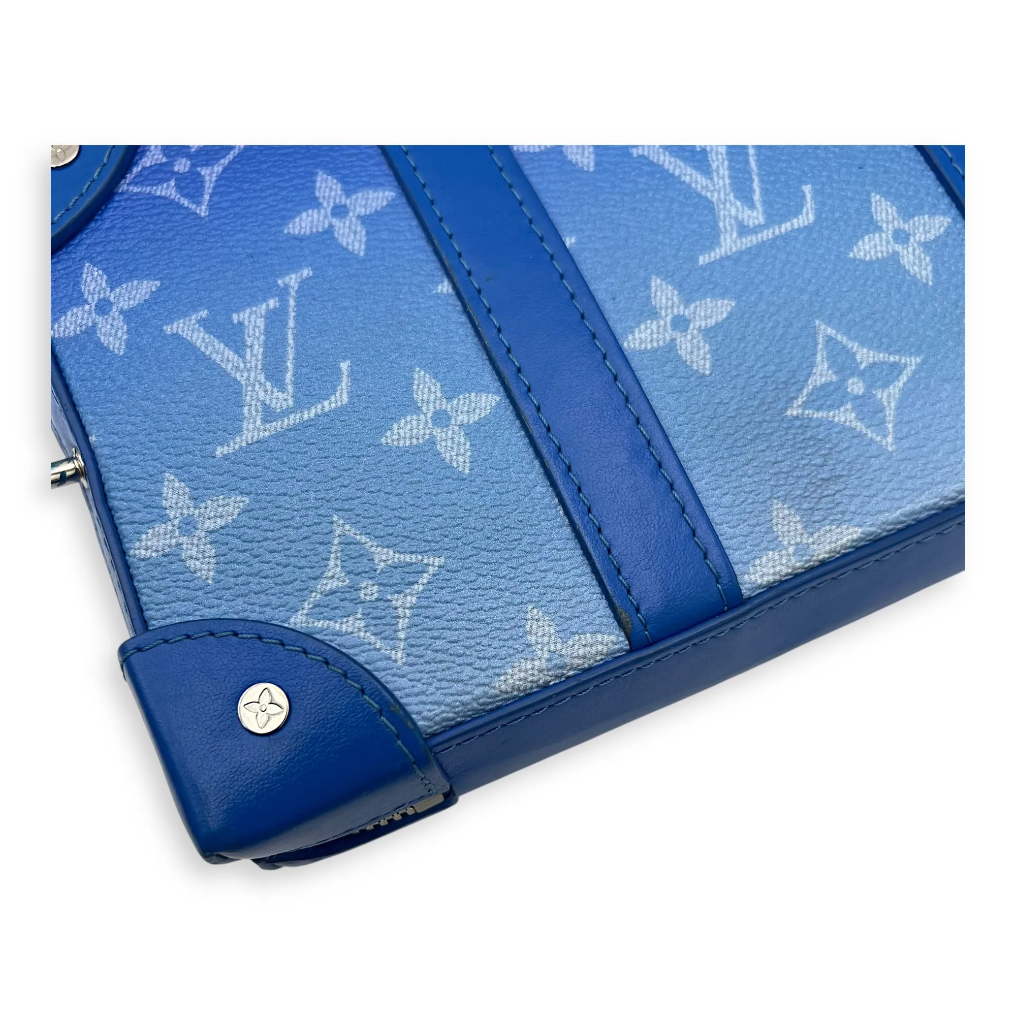 Clouds Soft Trunk Wallet Crossbody bag in Monogram coated canvas, Silver Hardware