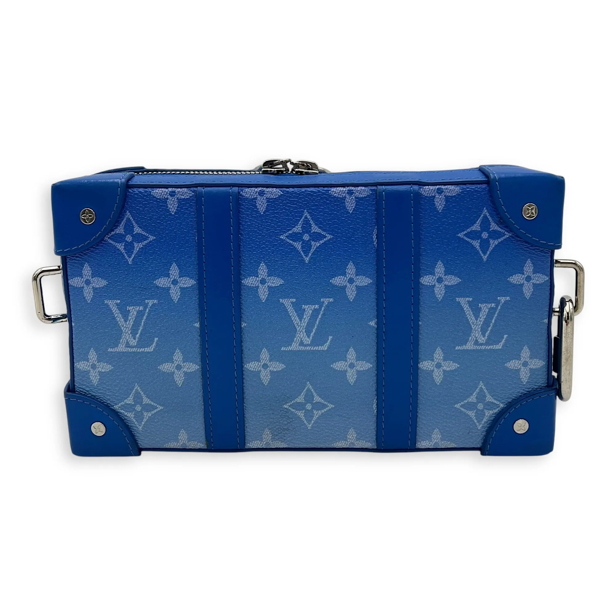 Clouds Soft Trunk Wallet Crossbody bag in Monogram coated canvas, Silver Hardware