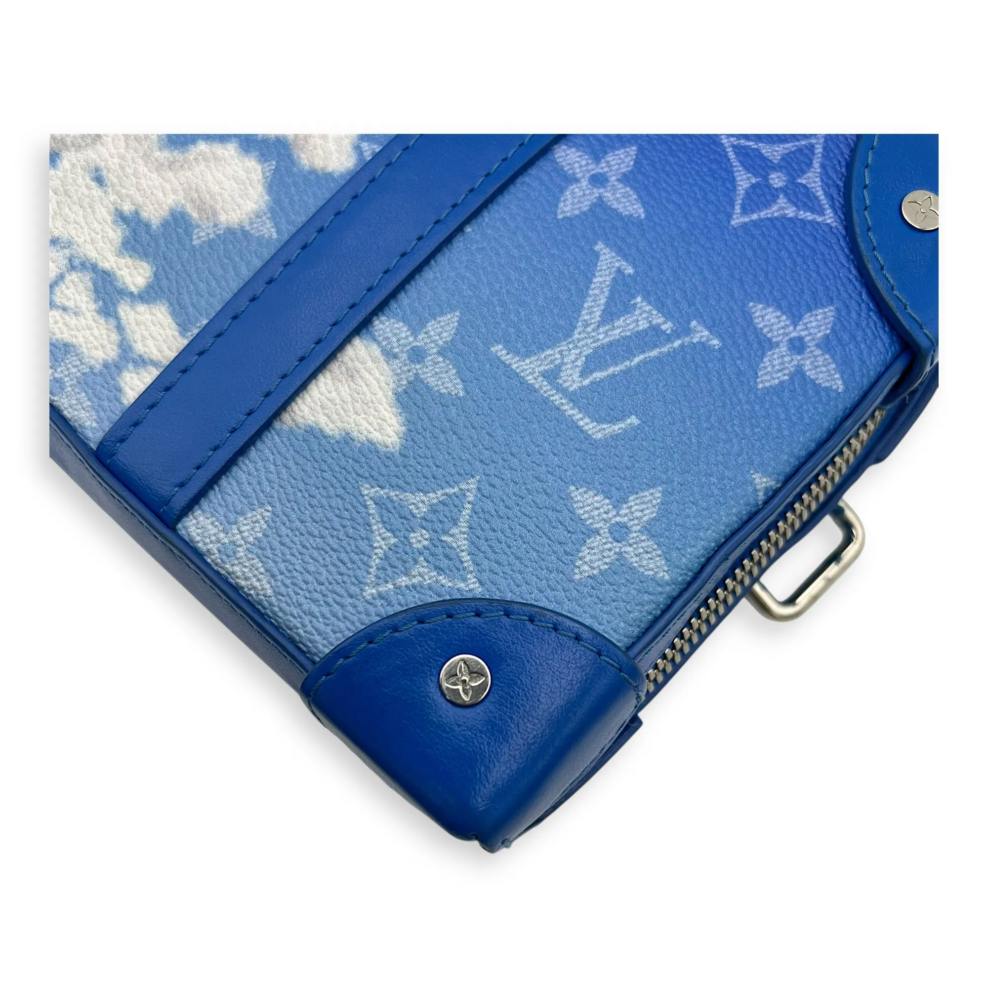Clouds Soft Trunk Wallet Crossbody bag in Monogram coated canvas, Silver Hardware