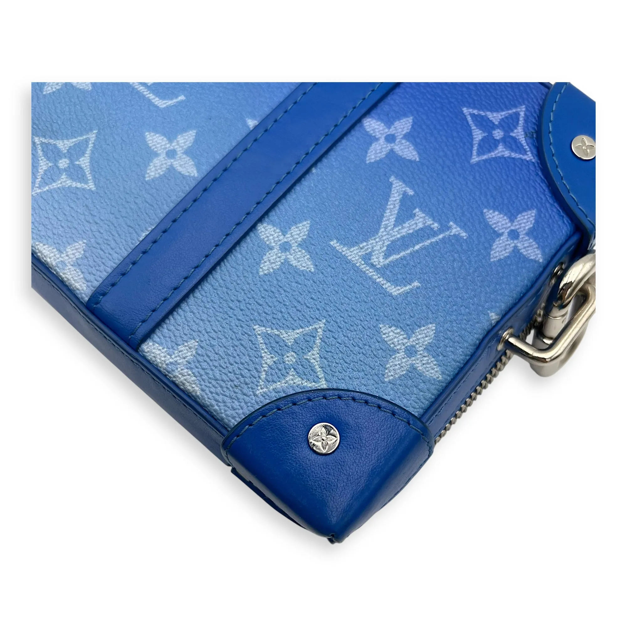 Clouds Soft Trunk Wallet Crossbody bag in Monogram coated canvas, Silver Hardware