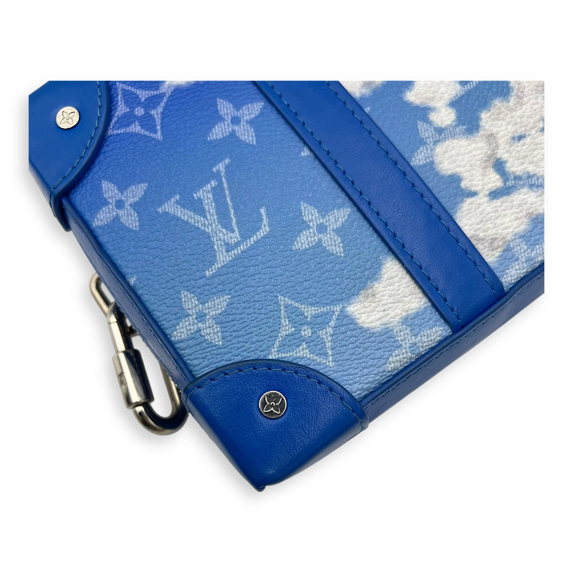Clouds Soft Trunk Wallet Crossbody bag in Monogram coated canvas, Silver Hardware