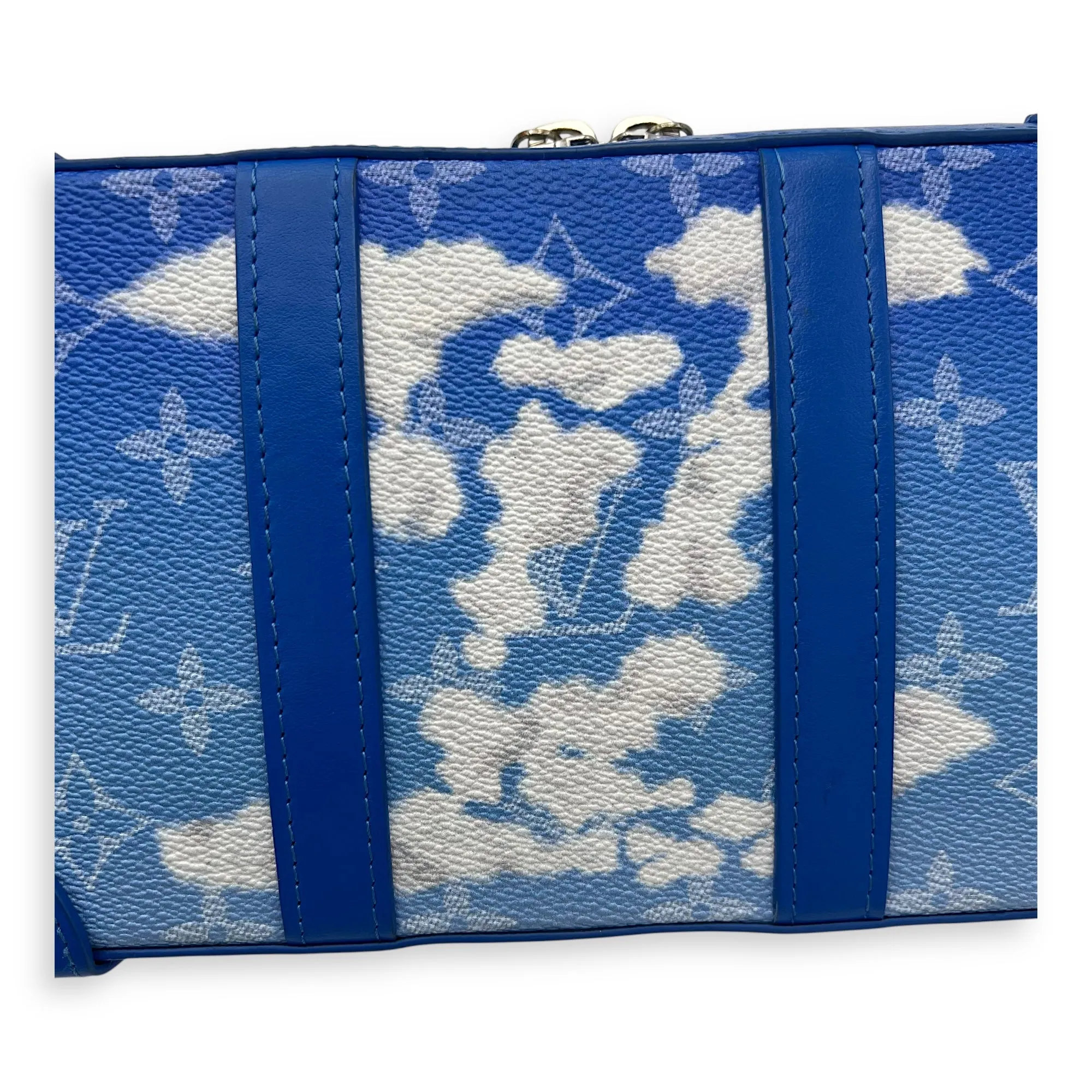 Clouds Soft Trunk Wallet Crossbody bag in Monogram coated canvas, Silver Hardware