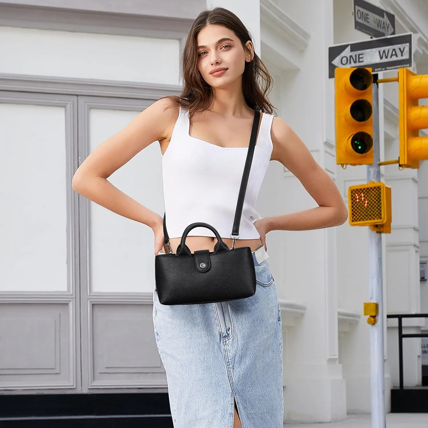 CLUCI Crossbody Bags for Women, Cross Body Bag Handbag, Crossbody Purse for Women, Leather Shoulder Bag with Adjustable Strap
