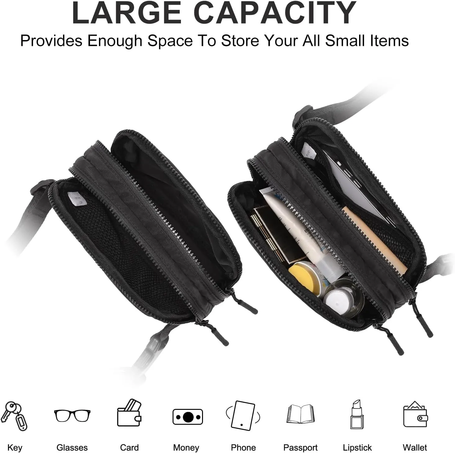 CLUCI Small Belt Bag for Women, Crossbody Everywhere Waist Packs Trendy, Women's Fanny Pack with Adjustable Strap