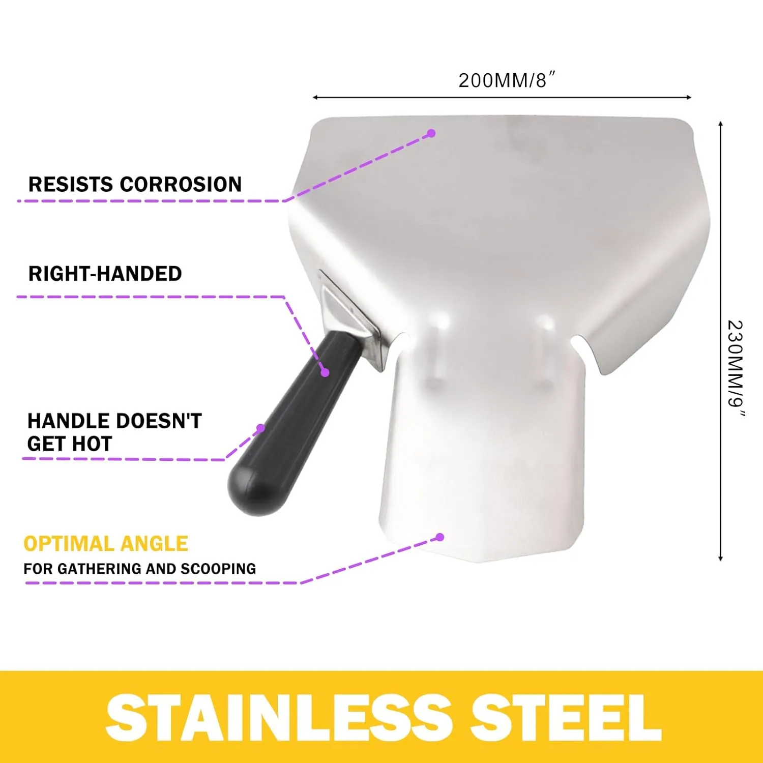 CNQLIS Popcorn Scoop and Salt Shaker, Stainless Steel Popcorn Scooper French Fry Scoop Serving Spoon for Filling Foods into Bags Boxs, Home Theater Popcorn Machine Accessories