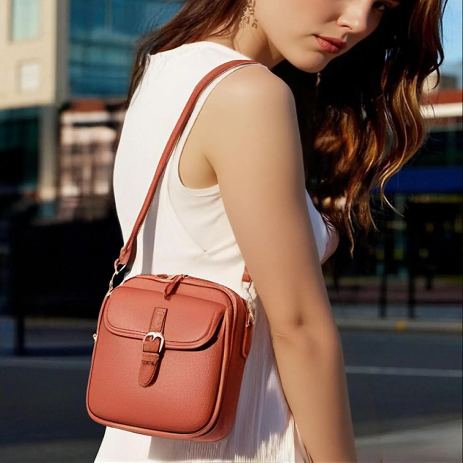 Collaborate Crossbody Leather Bag,Urvashi Crossbody Bag for Women,Collaborate Purse,Collaboraten1 Cross Body Leather Bags