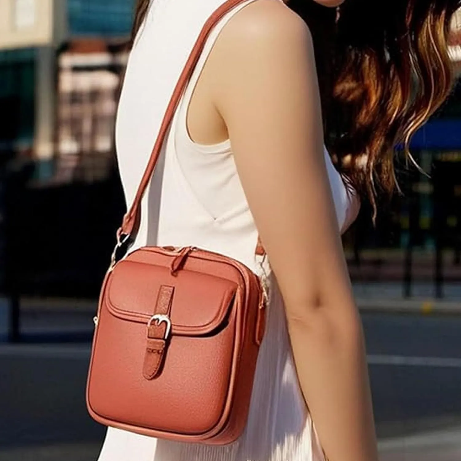 Collaboraten1 Crossbody Leather Bag, Collaborateam Urvashi Tojoyride Collaboration Generic Shoulder Bags for Women Travel