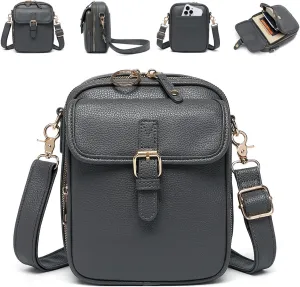 Collaboraten1 Crossbody Leather Bag, Crossbody Leather Bag, Anti-slip Slash Proof Shoulder Bag With 10 Card Slots