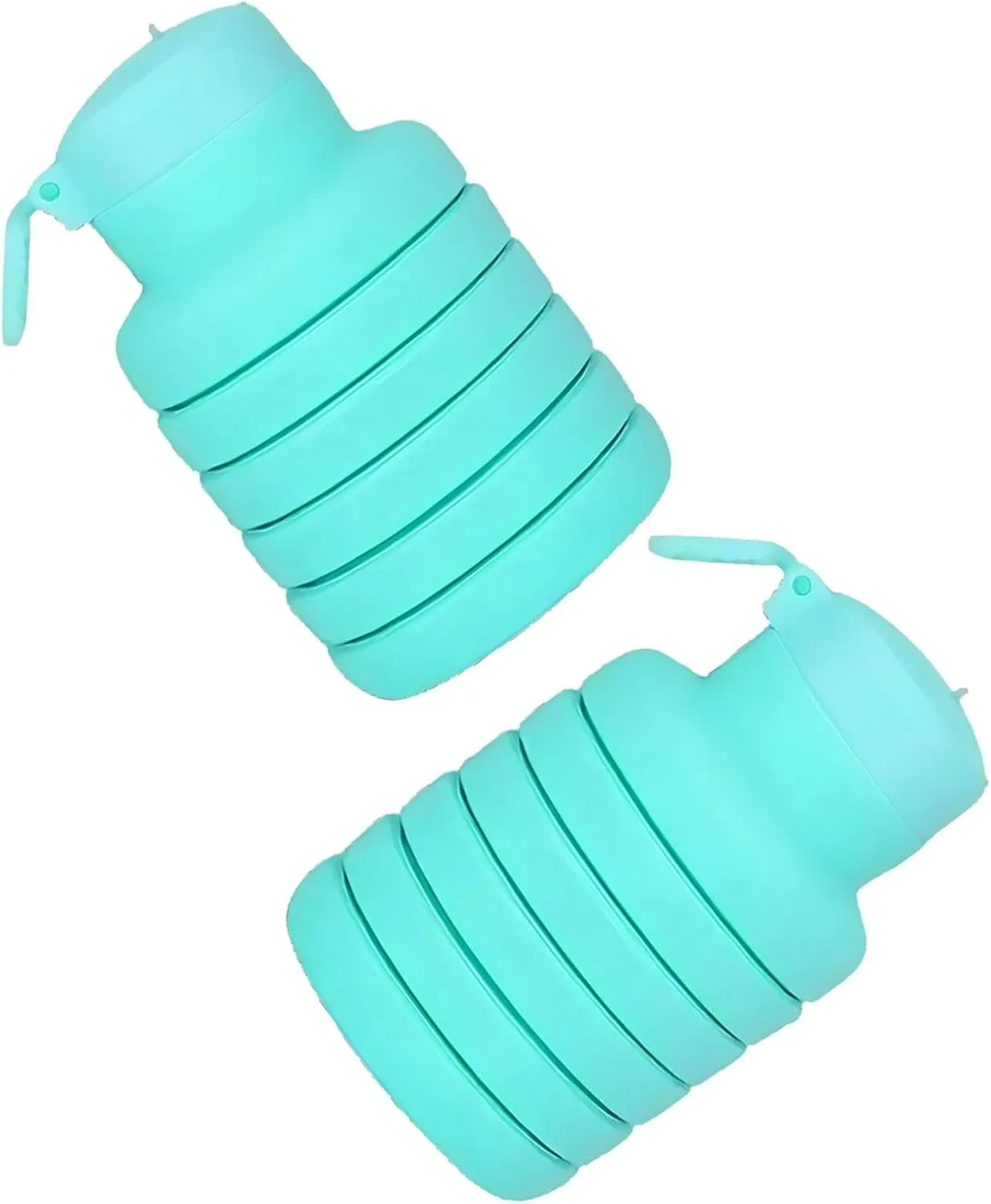 Collapsible Sports Water Bottles 500ml 16oz,Leak Proof Twist Cap BPA Free Retractable for Home Outdoor,Biking,Hiking Portable Water Bottle Cups(10)
