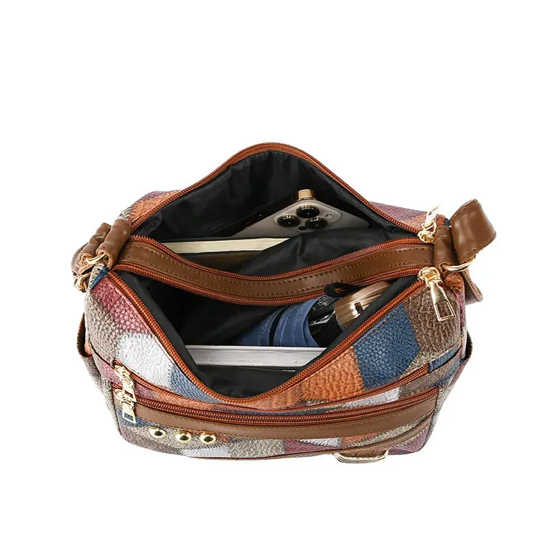 Colorful Plaid Women Crossbody Bag